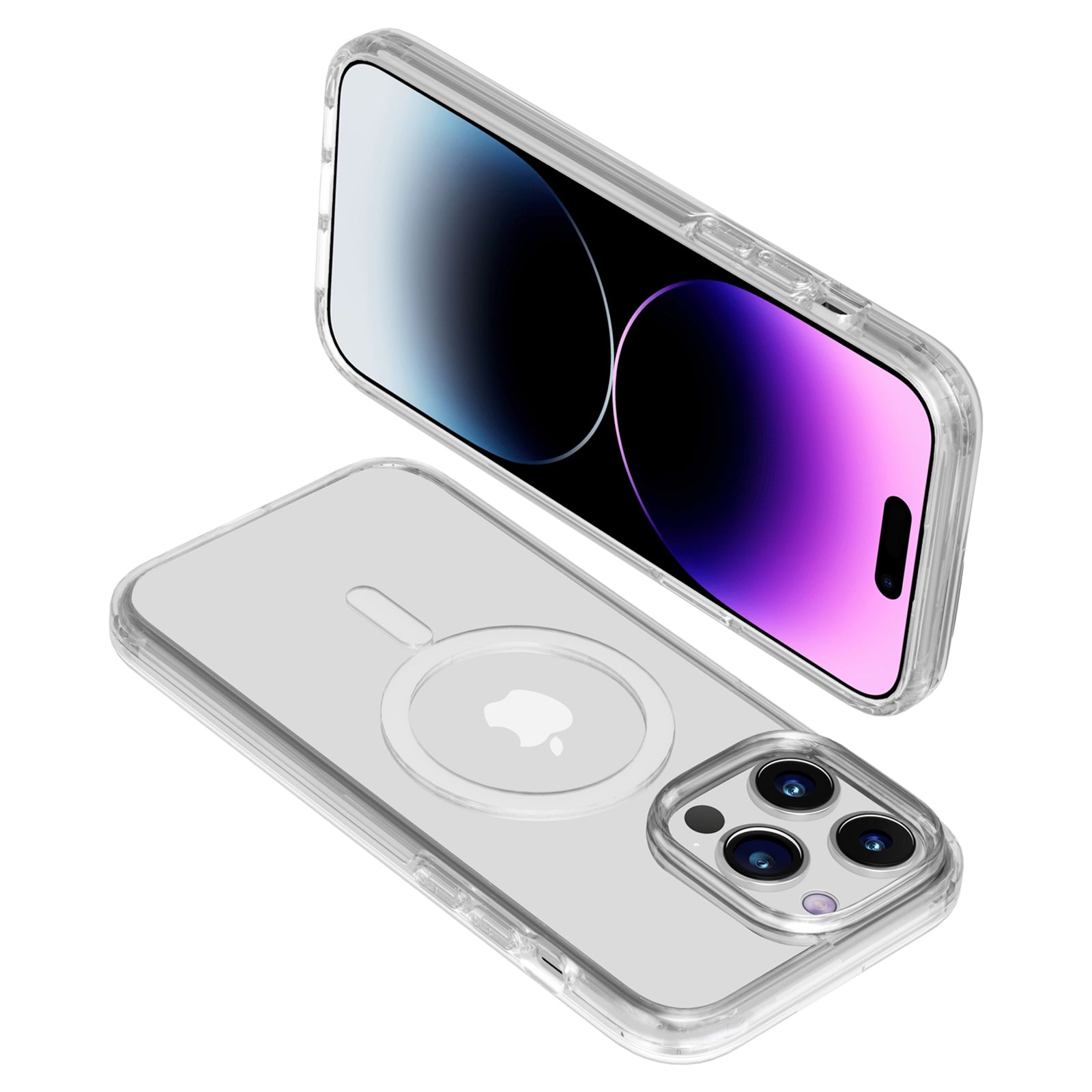 For iPhone 15 Pro Max Compatible with MagSafe Clear Phone Case PC TPU Shockproof Magnetic Cover For iPhone 15 Pro Max Compatible with MagSafe Clear Phone Case PC TPU Shockproof Magnetic Cover